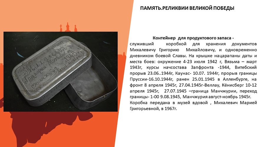«Память. Реликвии Великой Победы.»